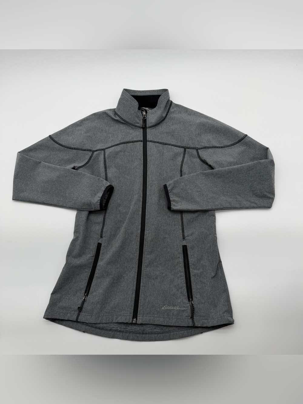 Eddie Bauer Gray Full-Zip Performance Jacket
